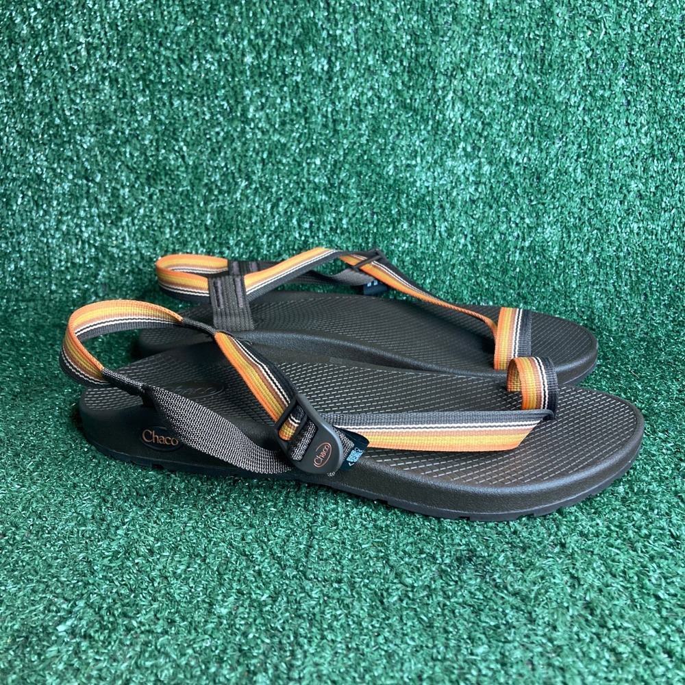 NEW Chaco Bodhi Strappy Toe Loop Sport Hiking Sandal Brown Orange Mens Size 12